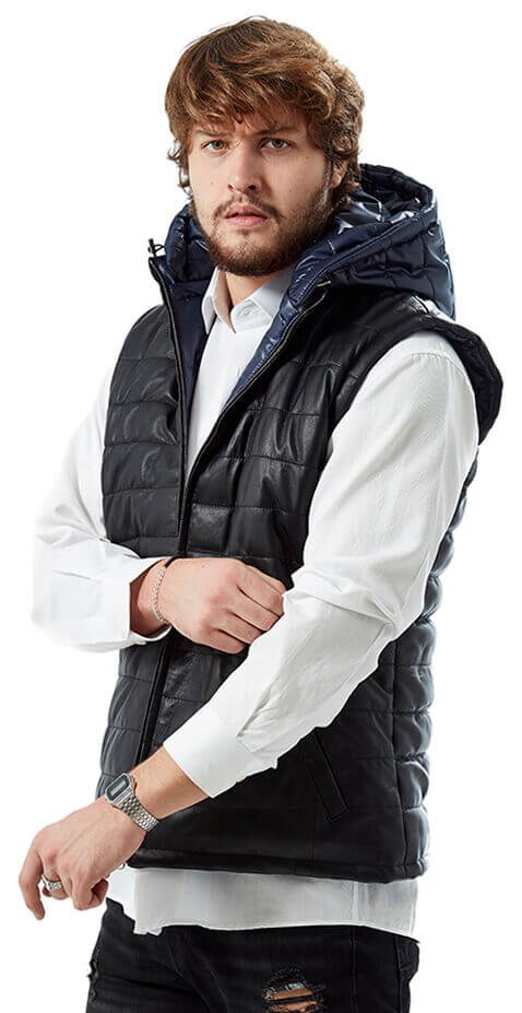 Double Sided Inflatable Vest Navy Blue