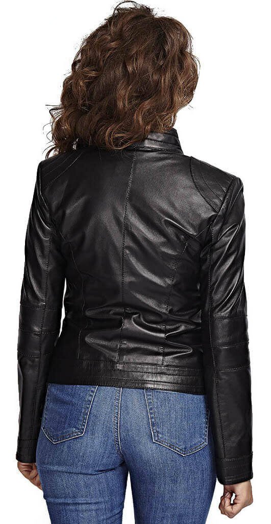 Agnese Black Leather Jacket