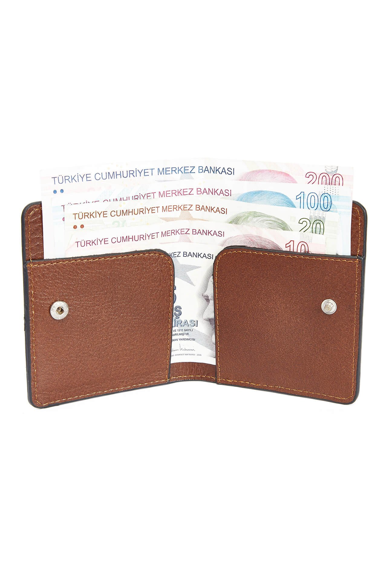 Genuine Leather Card Holder Wallet Tan