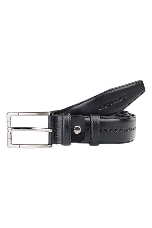 Sterio Black Men's Leather Belt