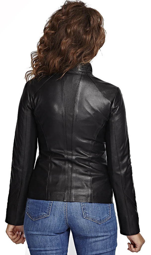 Cinzia Black Leather Jacket