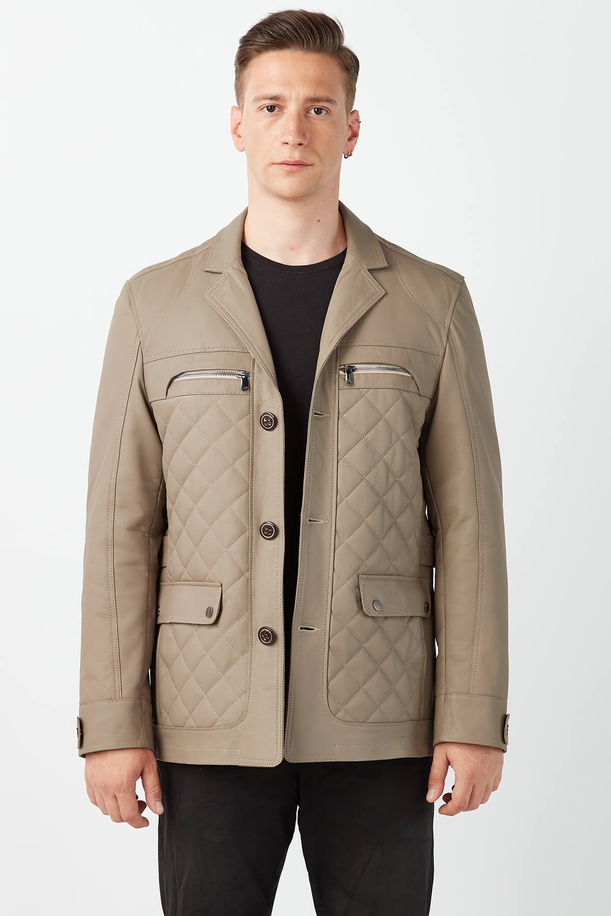 Mink Taffeta Genuine Men Leather Coat