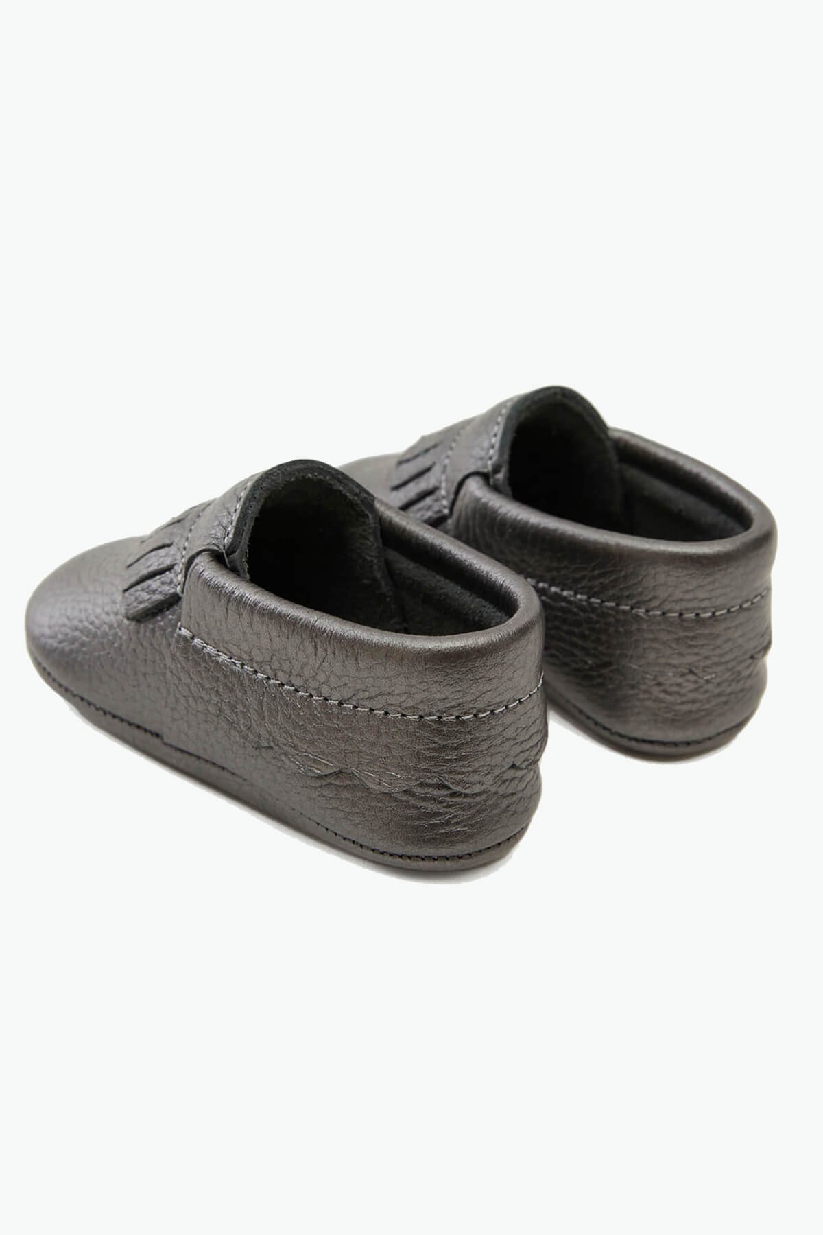 Genuine Leather Elasticated Baby Shoes Bronze