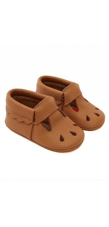 Tan Genuine Leather Baby Shoes