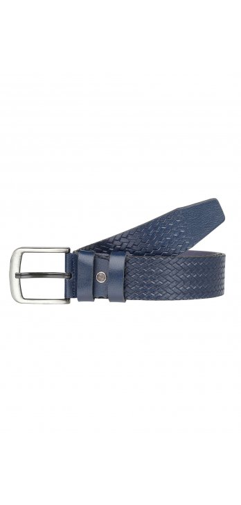 Firax Navy Blue Leather Jeans Belt