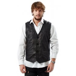 pointed-black-leather-vest