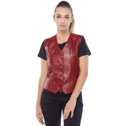 genuine-leather-womens-leather-vest-red