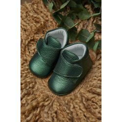 genuine-leather-velcro-baby-boots-green