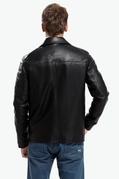 Chano Men's Black Leather Jacket