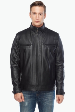 Antonio Men's Genuine Leather Coat Black