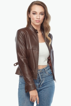 Genuine Leather Flora Women's Jacket Brown
