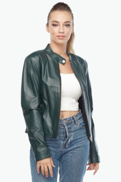 Genuine Leather Flora Women's Jacket Green