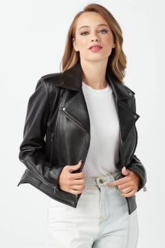 Alice Genuine Leather Sport Women Jacket Black