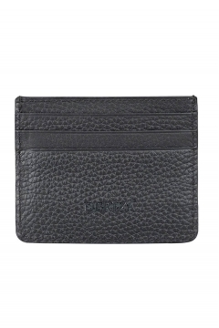 Genuine Leather Mini Card Holder Black