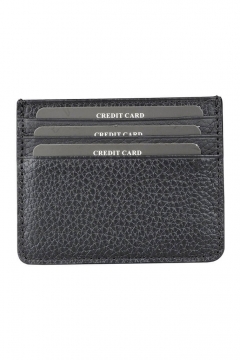 Genuine Leather Mini Card Holder Black