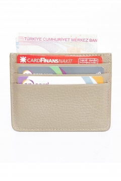 Genuine Leather Mini Card Holder Mink