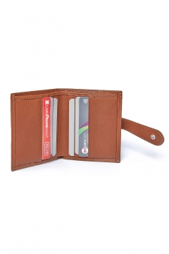 Card Holder Wallet Genuine Leather Tan